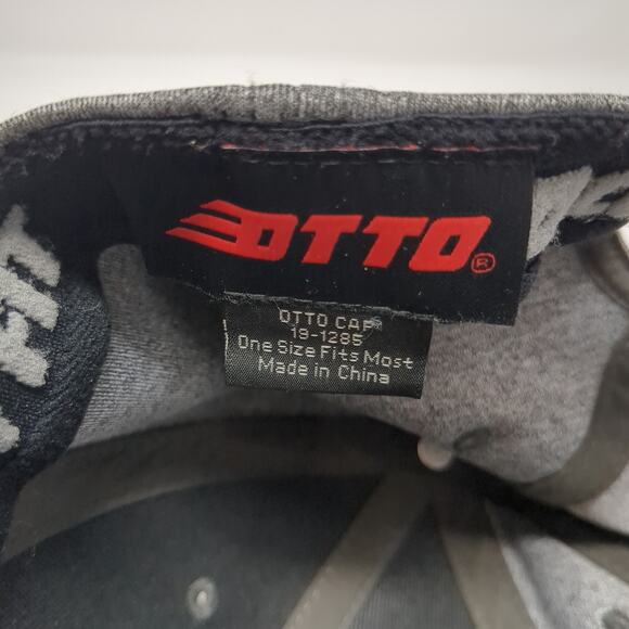 Letter M Strapback Hat Gray One Size Embroidered Logo Comfy Fit Otto - Picture 9 of 10